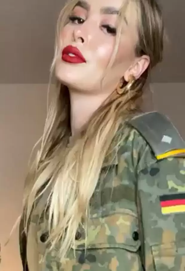 Elena Kamperi German Army Uniform Strip OnlyFans Video Leaked