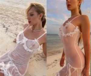 [Fansly] Caroline Zalog Nude Wet Sheer POV Video Leaked